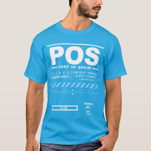 ポートオブスペインピアルコ国際的エアポートPOS Tシャツ (正面)