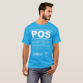 ポートオブスペインピアルコ国際的エアポートPOS Tシャツ (正面フル)