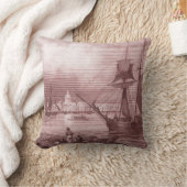 ポートオブニューオーリンズルイジアナレッドヴィンテージ クッション (ブランケット)