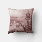 ポートオブニューオーリンズルイジアナレッドヴィンテージ クッション (裏面)