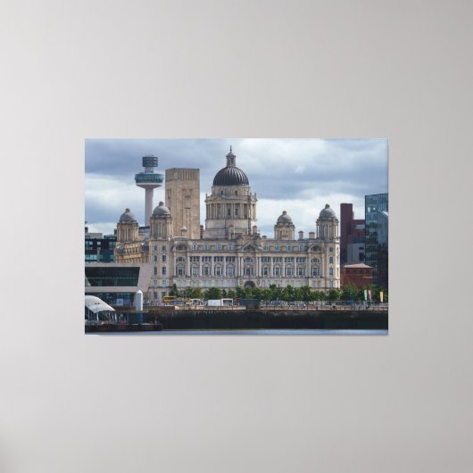 ポートオブリバプール建物 キャンバスプリント (正面)