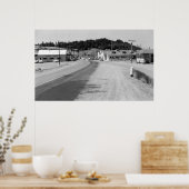 ポートオルフォード、オレゴン州タウンビュー写真 ポスター (キッチン)