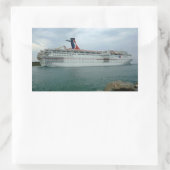 ポートカナベラルからのセーリング 長方形シール (バッグ)