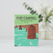 ポートキャンベルナショナルパークオーストラリアヴィンテージ ポストカード (スタンド正面)