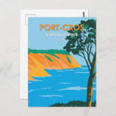 ポートクロスナショナルパークフランスヴィンテージ ポストカード (正面/裏面)