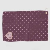 ポートゴルフタオル上のハート内のスター ゴルフタオル (横)