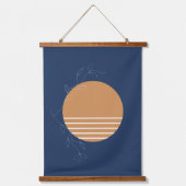 'ポートサイド' |濃い青 | Artworのタペストリぶら下がったー 吊り下げ型タペストリー (正面)