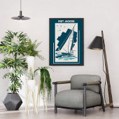 ポートジャクソンインシドニー – ヴィンテージセーリング ポスター