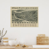 ポートジャービス, NYパノラママップ – 1920 ポスター (キッチン)