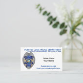 ポートセントルーシー警察の警察官PSLPDビジネスカー 名刺 (スタンド正面)