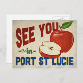 ポートセントLucie Florida Apple – ヴィンテージ旅行 ポストカード (正面/裏面)