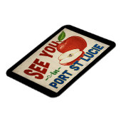 ポートセントLucie Florida Apple – ヴィンテージ旅行 マグネット (左側)