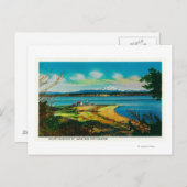 ポートタウンゼントのウィズビー島とベーカー山 ポストカード (正面/裏面)