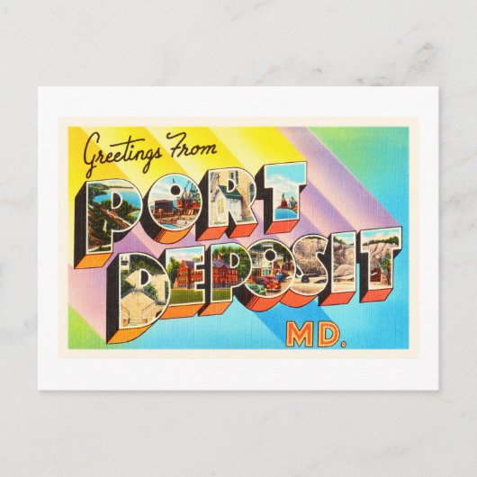 ポートデポジットメリーランドMDヴィンテージ旅行はがき –  ポストカード (正面)
