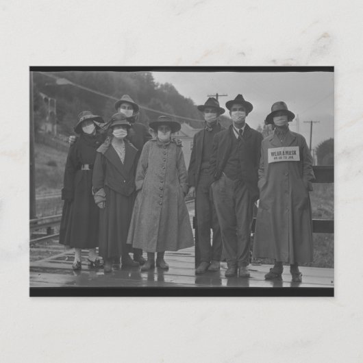 ポートドゥマスクペンダントラグリッペエスパーノレ1918 ポストカード (正面)