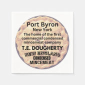 ポートバイロン,ニューヨーク商業ミンセミートのホーム スタンダードカクテルナプキン (正面)