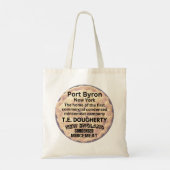 ポートバイロン，ニューヨーク商業ミンセミートのホーム トートバッグ (裏面)