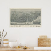 ポートヒューロン, MIパノラママップ – 1894 ポスター (キッチン)