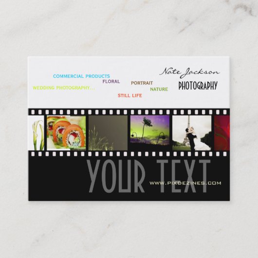 ポートフォリオの名刺の写真テンプレート 名刺 (正面)