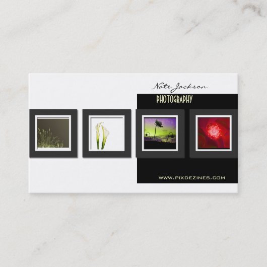 ポートフォリオの名刺の写真テンプレート 名刺 (正面)