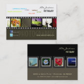 ポートフォリオの名刺の写真テンプレート 名刺 (正面/裏面)