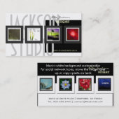 ポートフォリオの名刺の写真テンプレート 名刺 (正面/裏面)