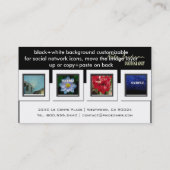 ポートフォリオの名刺の写真テンプレート 名刺 (裏面)