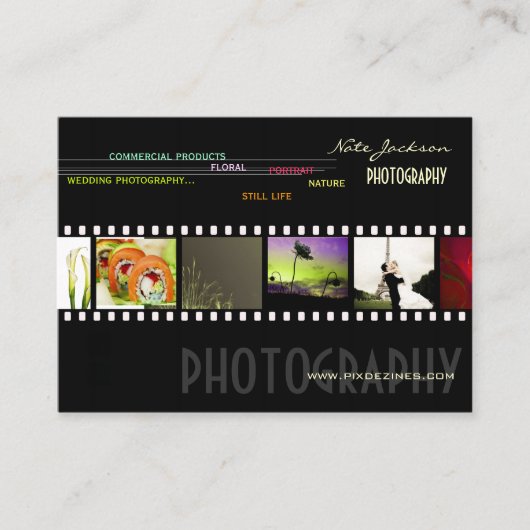 ポートフォリオの名刺写真テンプレート 名刺 (正面)