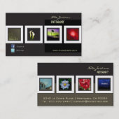 ポートフォリオの名刺写真テンプレート 名刺 (正面/裏面)