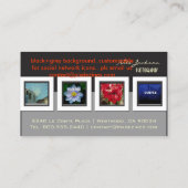 ポートフォリオの名刺写真テンプレート 名刺 (裏面)