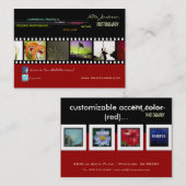 ポートフォリオの名刺写真テンプレート 名刺 (正面/裏面)