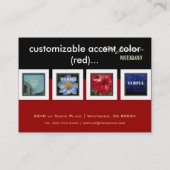 ポートフォリオの名刺写真テンプレート 名刺 (裏面)