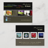 ポートフォリオの名刺写真テンプレート 名刺 (正面/裏面)