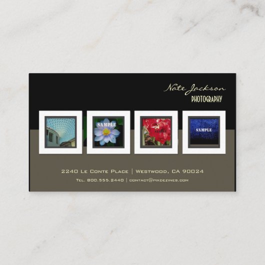 ポートフォリオの名刺写真テンプレート/DIYフォント 名刺 (裏面)