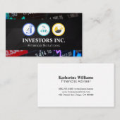 ポートフォリオアイコン | 金融市場 名刺 (正面/裏面)