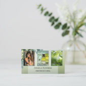 ポートフォリオオーガニックナチュラル美しい美容師 名刺 (スタンド正面)