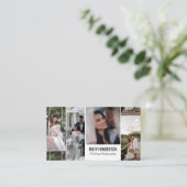 ポートフォリオコラージュQRコードプロフェッショナル写真 名刺 (スタンド正面)