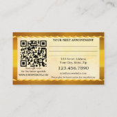 ポートフォリオフォトメイクアップ美しいアポイントメントカード 予約カード (裏面)