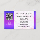 ポートフォリオブルーパープル美しいプロフェッショナル 名刺 (裏面)