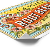 ポートフォリオプリントとヴィンテージルートビールデザイン ポスター (角)