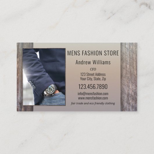 ポートフォリオメンズファッションリテール名刺 名刺 (裏面)