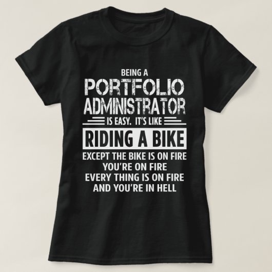 ポートフォリオ管理者 Tシャツ (デザイン正面)