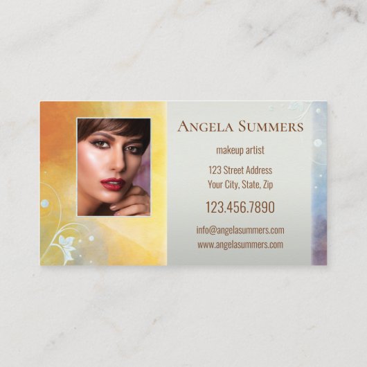 ポートフォリオ美容師メイクアップアーティスト 名刺 (裏面)