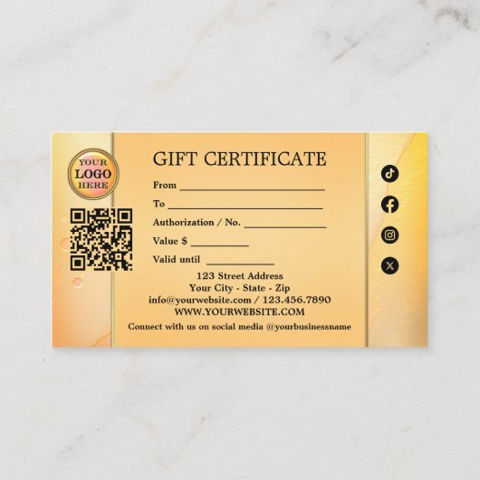 ポートフォリオ芸術的ギフトフェミニン証書 名刺 (裏面)