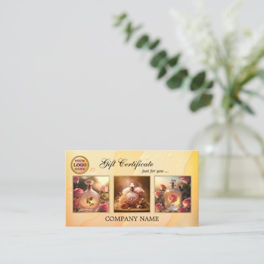 ポートフォリオ芸術的ギフトフェミニン証書 名刺 (スタンド正面)