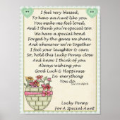 ポートフォリオ – おばさん – ラッキーペニー – ペニー上のちょうど接着剤 ポスター (正面)