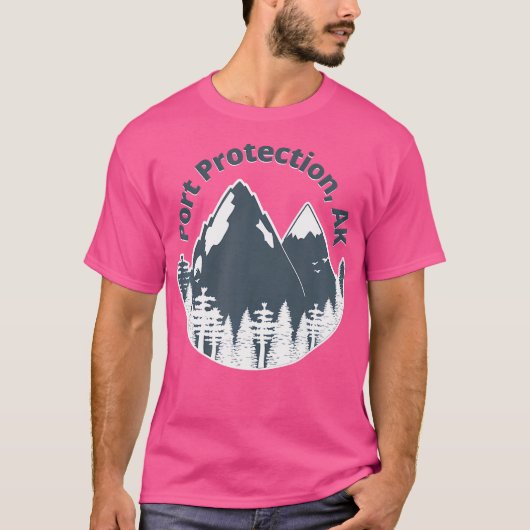 ポートプロテクションAkマウンテンハイキング登山Campi Tシャツ (正面)