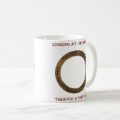 ポートホールから世界を見るフルカラー コーヒーマグカップ (正面右)