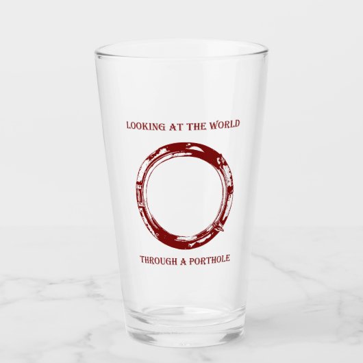 ポートホールガラスから世界を見る タンブラーグラス (正面)