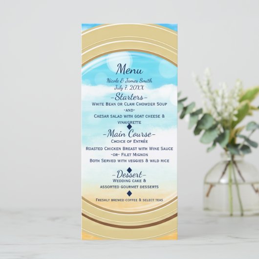ポートホールビーチクルーズエレガントウェディングメニュー メニュー (スタンド正面)